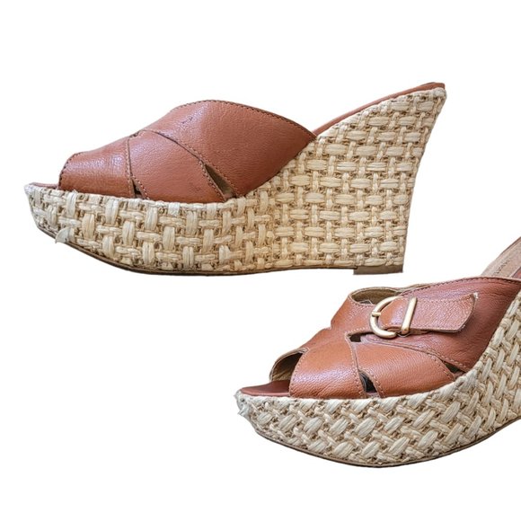 FRANCO BARBIERI - Wedge Platform - Leather and Straw Espadrille - Made in Italy - Picture 2 of 13